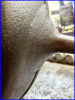 Vintage Unmarked 15.25 Cast Iron Skillet 14.2 Lbs. Inset Heat Ring