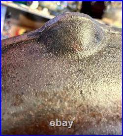 Vintage Unmarked 15.25 Cast Iron Skillet 14.2 Lbs. Inset Heat Ring