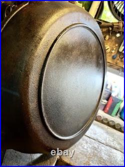 Vintage Unmarked 15.25 Cast Iron Skillet 14.2 Lbs. Inset Heat Ring Vintage Unmarked 15.25 Cast Iron Skillet 14.2 Lbs. Inset Heat Ring