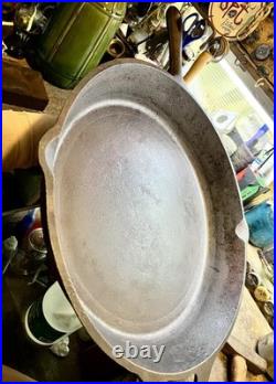 Vintage Unmarked 15.25 Cast Iron Skillet 14.2 Lbs. Inset Heat Ring Vintage Unmarked 15.25 Cast Iron Skillet 14.2 Lbs. Inset Heat Ring