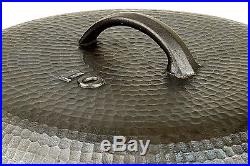 Vintage Unmarked Hammered Finished No 10 Cast Iron Dutch Oven Ex Restored Cond