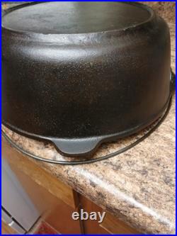 Vintage Unmarked Lodge #12 Cast Iron Dutch Oven With Lid- Great Camping Pot