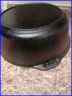 Vintage Unmarked Lodge #12 Cast Iron Dutch Oven With Lid- Great Camping Pot