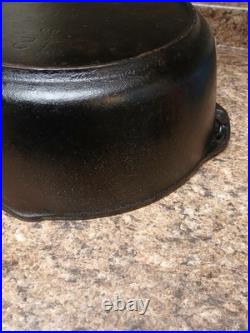 Vintage Unmarked Lodge #12 Cast Iron Dutch Oven With Lid- Great Camping Pot