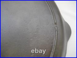 Vintage Unmarked Lodge #14 3-Notch Cast Iron Skillet +Heat Ring -Clean +Seasoned