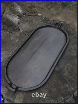 Vintage Unmarked No. 8 Cast Iron Long Griddle/ Sad Iron Griddle VY Vinny