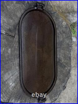 Vintage Unmarked No. 8 Cast Iron Long Griddle/ Sad Iron Griddle VY Vinny