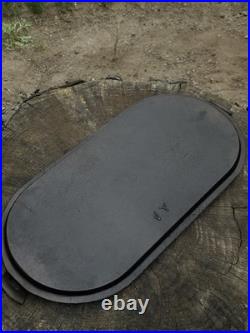 Vintage Unmarked No. 8 Cast Iron Long Griddle/ Sad Iron Griddle VY Vinny