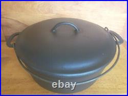 Vintage Unmarked Vollrath #8 Cast iron Dutch Oven withLid Fully Restored