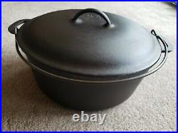 Vintage Unmarked Vollrath #8 Cast iron Dutch Oven withLid Fully Restored