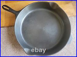 Vintage Unmarked Wagner #12 Cast Iron Skillet Fully Restored