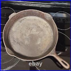 Vintage Unmarked Wagner 14 Cast Iron Skillet #12 Double Spout USA Made Marked A