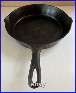 Vintage VOLLRATH WARE Cast Iron #8 Skillet / Frying Pan with Heat Ring 2 Deep