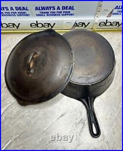 Vintage Vollrath Ware No. 8 Cast Iron DEEP Chicken Fryer Skillet & Lid 11 PAN