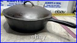 Vintage Vollrath Ware No. 8 Cast Iron DEEP Chicken Fryer Skillet & Lid 11 PAN