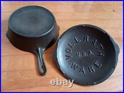 Vintage Vollrath Ware No. 8 Cast Iron Deep Chicken Fryer Frying Pan with Lid