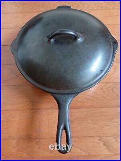 Vintage Vollrath Ware No. 8 Cast Iron Deep Chicken Fryer Frying Pan with Lid