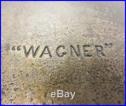 Vintage WAGNER One Line Logo Wagner Cast Iron #8 Rectangle Griddle Pre-1914