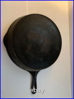 Vintage WAGNER Ware Sidney O double spout seasoned CAST IRON SKILLET #11 12.5