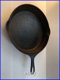 Vintage WAGNER Ware Sidney O double spout seasoned CAST IRON SKILLET #11 12.5