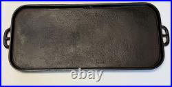 Vintage Wagner Cast Iron Griddle No. 8 Sidney Double Handle Flat Top Pan