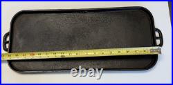 Vintage Wagner Cast Iron Griddle No. 8 Sidney Double Handle Flat Top Pan