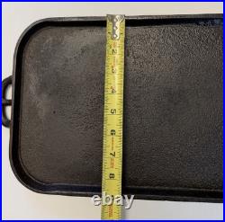 Vintage Wagner Cast Iron Griddle No. 8 Sidney Double Handle Flat Top Pan