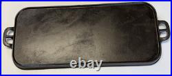 Vintage Wagner Cast Iron Griddle No. 8 Sidney Double Handle Flat Top Pan