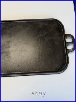 Vintage Wagner Cast Iron Griddle No. 8 Sidney Double Handle Flat Top Pan