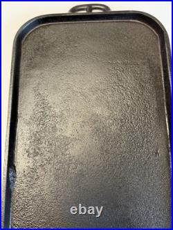 Vintage Wagner Cast Iron Griddle No. 8 Sidney Double Handle Flat Top Pan