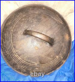 Vintage Wagner Drip Drop Baster Black Cast Iron. Roaster Pot 1268, Lid 1268 B