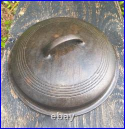 Vintage Wagner Drip Drop Baster Black Cast Iron. Roaster Pot 1268, Lid 1268 B