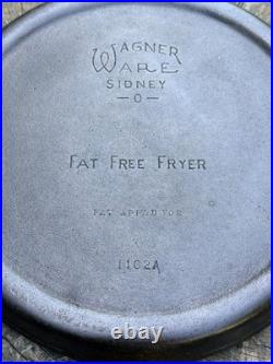 Vintage Wagner Ware 1102A Cast Iron Fat Free Fryer