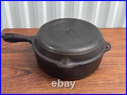 Vintage Wagner Ware Cast Iron 1402 Double Skillet, Deep Chicken Fryer Hinged Lid