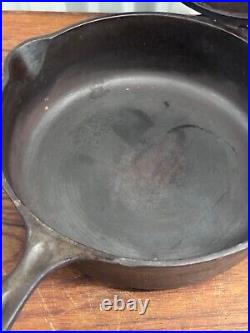 Vintage Wagner Ware Cast Iron 1402 Double Skillet, Deep Chicken Fryer Hinged Lid