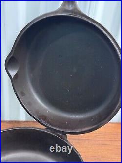 Vintage Wagner Ware Cast Iron 1402 Double Skillet, Deep Chicken Fryer Hinged Lid