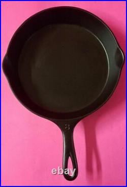 Vintage Wagner Ware Cast Iron NATIONAL SKILLET 1358 with Heat Ring RESTORED FLAT
