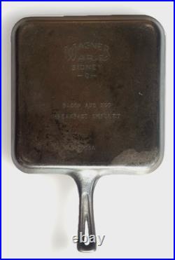Vintage Wagner Ware Cast Iron Skillet Bacon & Egg Breakfast Frying Pan 1101-A