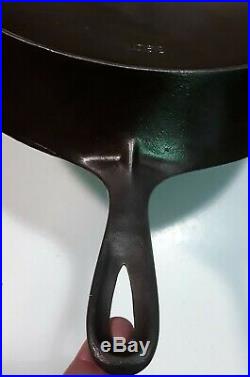 Vintage Wagner Ware No. 12 Cast Iron Skillet 13 1/2 1602 FULLY RESTORED FLAT