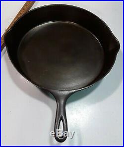 Vintage Wagner Ware No. 12 Cast Iron Skillet 13 1/2 1602 FULLY RESTORED FLAT