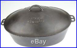 Vintage Wagner Ware No 9 (1289) Cast Iron Oval Roaster Restored Condition