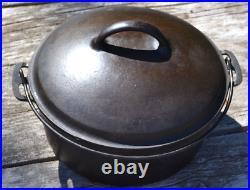 Vintage Wagner Ware Sidney Cast Iron Dutch Oven 10 Seasoned with Lid 1268