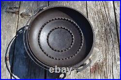 Vintage Wagner Ware Sidney Cast Iron Dutch Oven 10 Seasoned with Lid 1268