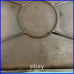 Vintage Wagner Ware Sidney Long Griddle 1149 Cast Iron