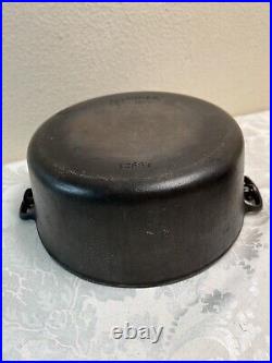 Vintage Wagner Ware Sidney -O- 1268 E Cast Iron Dutch Oven Pot with Lid