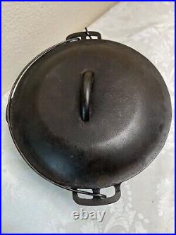 Vintage Wagner Ware Sidney -O- 1268 E Cast Iron Dutch Oven Pot with Lid
