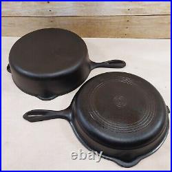 Vintage Wagner Ware Sidney O Cast Iron Skillet 1402 Chicken Fryer With Hinged Lid