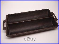 Vintage Wagner Wear Cast Iron Double Loaf Bread Pan Made In USA Hard To Find