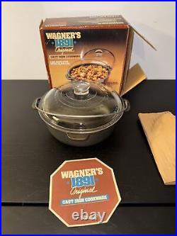 Vintage Wagner's 1891 Original Rare Cast Iron Cookware #1272 2Qt Bean Pot