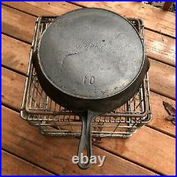 Vintage Wapak #10 Cast Iron Skillet with Heat Ring